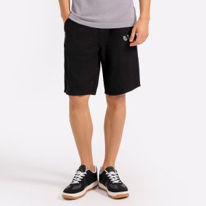 Fixed Waist Cargo Shorts Washed Camo Relaxed Style