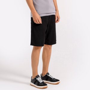 Fixed Waist Cargo Shorts Washed Camo Relaxed Style