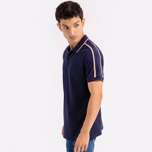 Slim Fit Men’s Polo Shirt Stylish Tipped Pique Detail